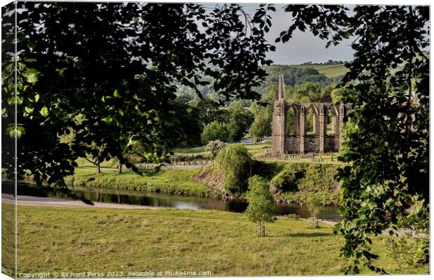 Bolton Abbey in the Frame Canvas Print by Richard Perks