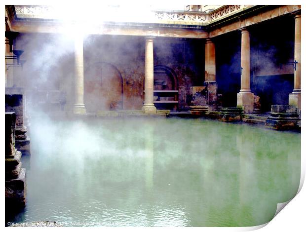 Ancient Roman Baths Alive Print by john hill