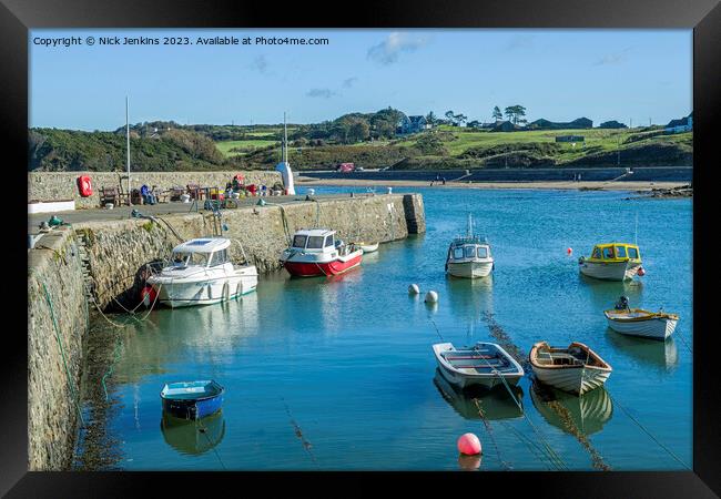 Harbour at Cemaes Bay on the Anglesey Coast  Framed Print by Nick Jenkins