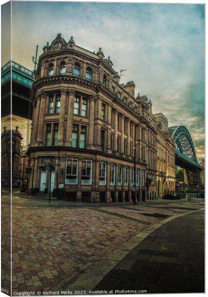 Tyne Bridge from Side street -Newcastle Canvas Print by Richard Perks
