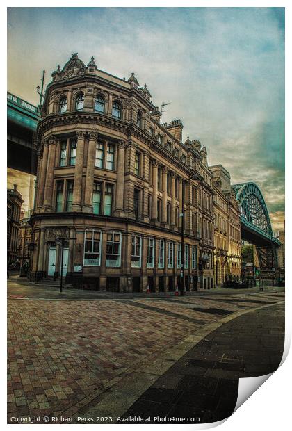 Tyne Bridge from Side street -Newcastle Print by Richard Perks