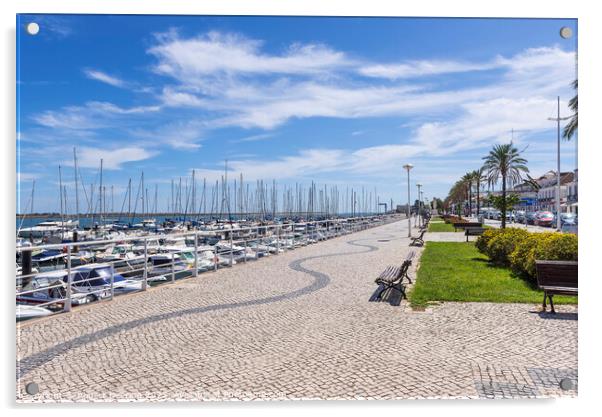 Promenade and Marina Vila Real Algarve Acrylic by Robert Deering