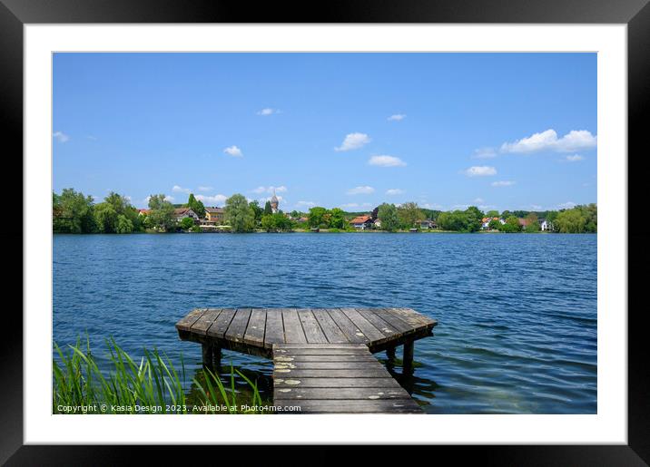 Lovely Waters of Wessling Lake Framed Mounted Print by Kasia Design