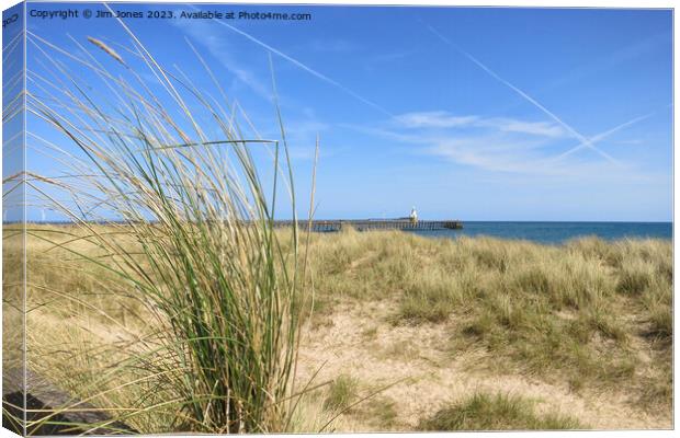 Looking over the Harbour Wall Canvas Print by Jim Jones