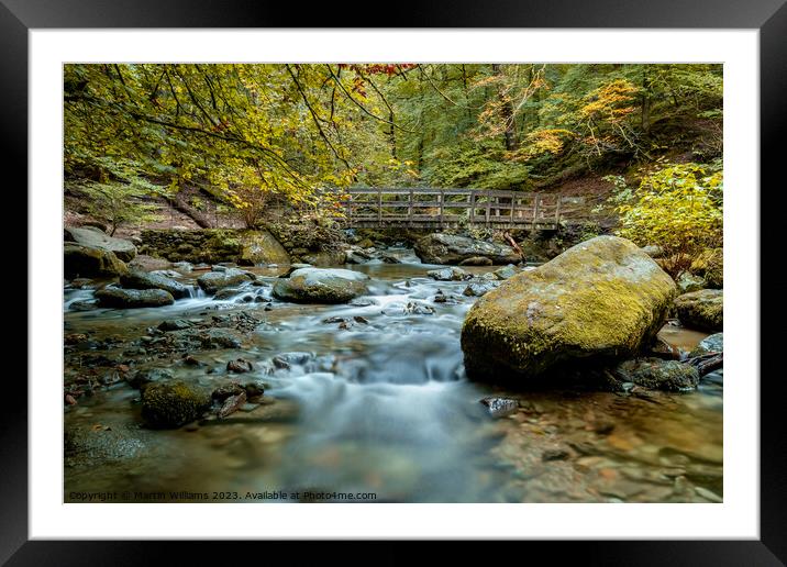 Bridge over stock ghyll near Ambleside in the Lake District Framed Mounted Print by Martin Williams