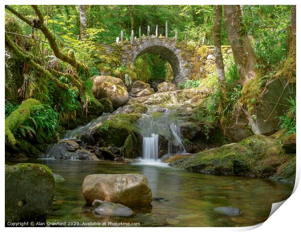 The Fairy Bridge in Glen Creran, Scotland Print by Alan Crawford
