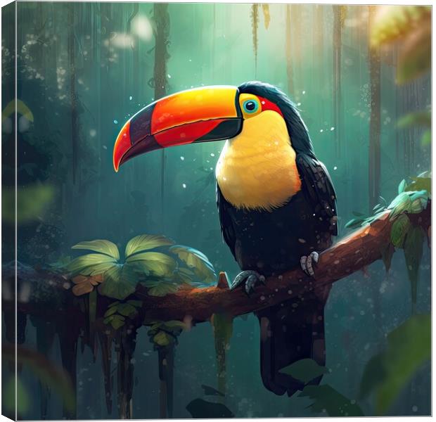 Toucan Paint Canvas Print by Massimiliano Leban