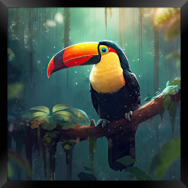 Toucan Paint Framed Print by Massimiliano Leban