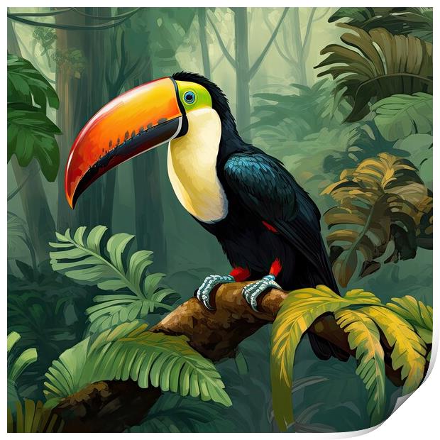 A Colorful Toucan Print by Massimiliano Leban