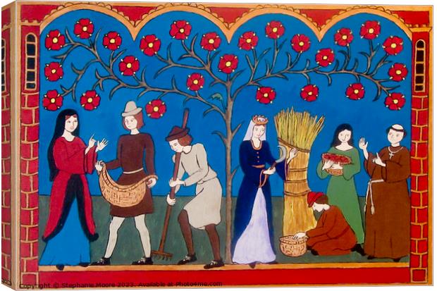 Medieval harvest time Canvas Print by Stephanie Moore
