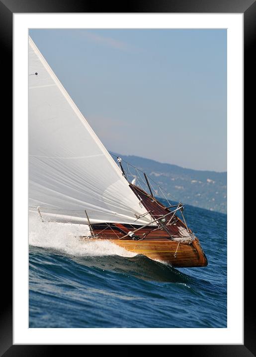 Yacht Framed Mounted Print by Massimiliano Leban