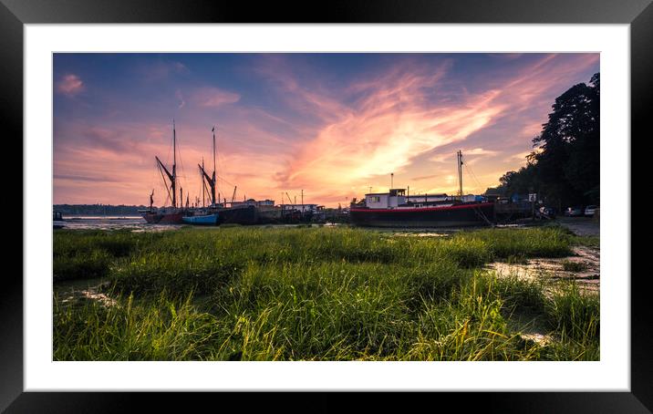 Sunrise over sailing barges Framed Mounted Print by Bill Allsopp