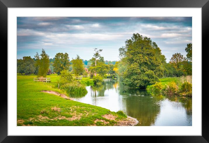 Tranquil River Landscape Framed Mounted Print by Bill Allsopp