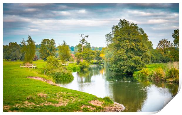 Tranquil River Landscape Print by Bill Allsopp