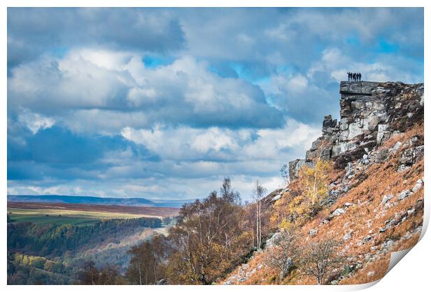 Breath-taking view from Curbar Edge Print by Bill Allsopp