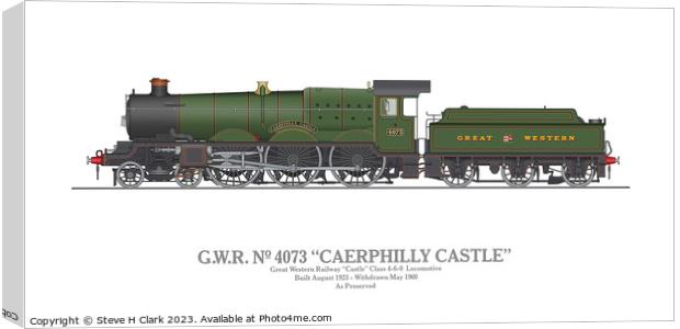 GWR 4073 Caerphilly Castle Canvas Print by Steve H Clark