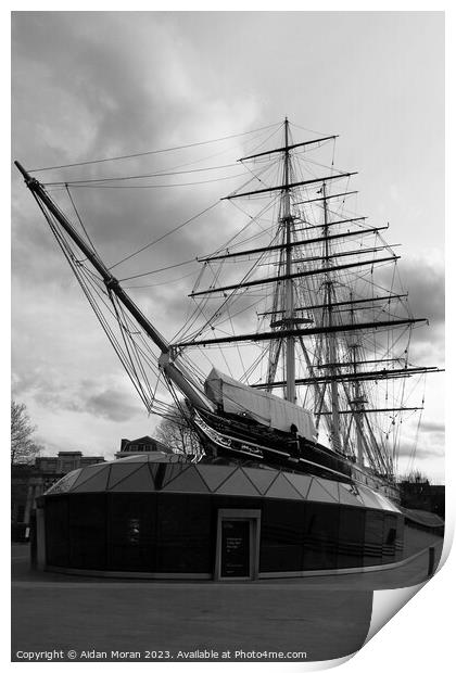 The Cutty Sark and Museum  Print by Aidan Moran