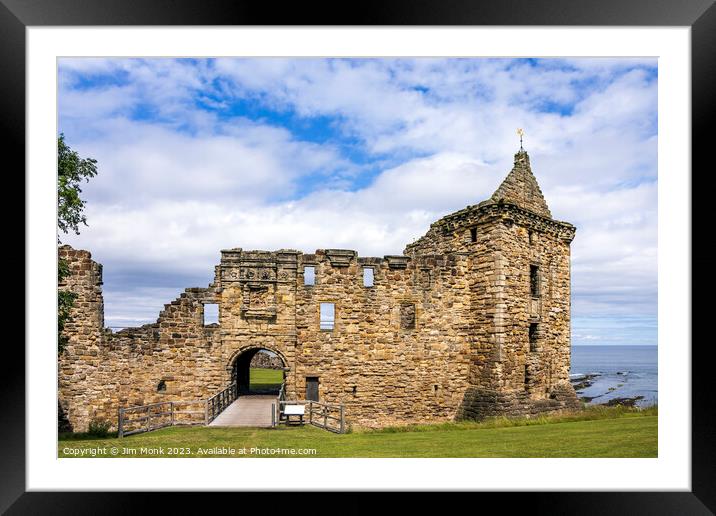 St Andrews Castle Framed Mounted Print by Jim Monk