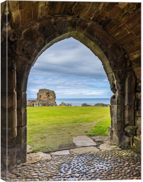 St Andrews Castle Archway Canvas Print by Jim Monk