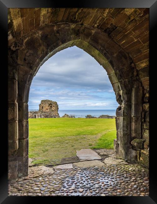 St Andrews Castle Archway Framed Print by Jim Monk