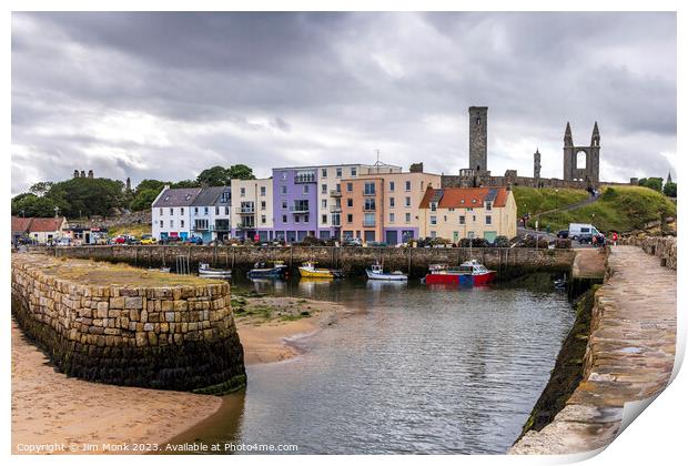 St Andrews Harbour Print by Jim Monk