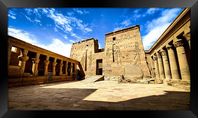 Towering Entrance to Philae Temple Framed Print by Adelaide Lin
