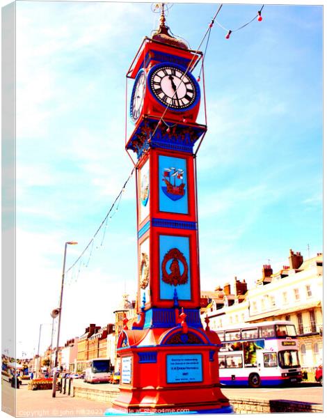 Timeless Tribute: The Jubilee Clock Tower Canvas Print by john hill