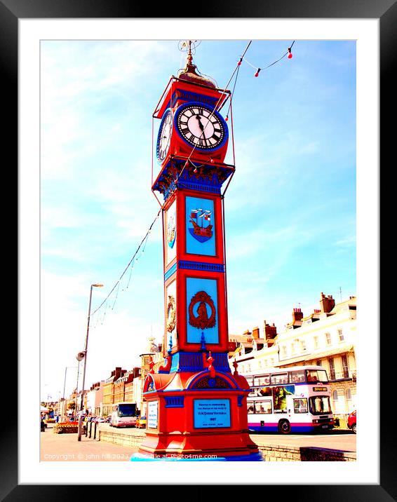 Timeless Tribute: The Jubilee Clock Tower Framed Mounted Print by john hill