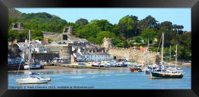 Conwy town walls  Framed Print by Mark Chesters