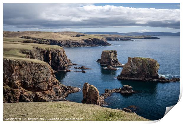 Awe-inspiring Shetland Coastline Print by Rick Bowden