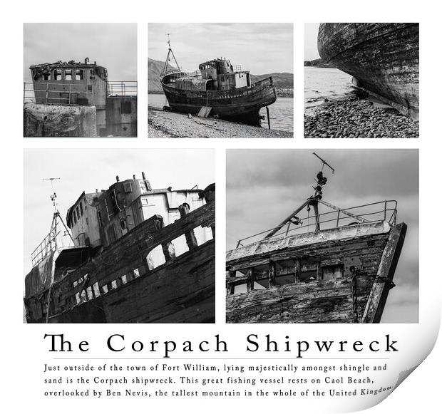 The Corpach Shipwreck, Fort William, Scotland Print by Stephen Young