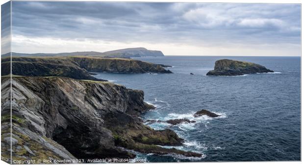 Wild and Rugged Shetland Coastline Canvas Print by Rick Bowden