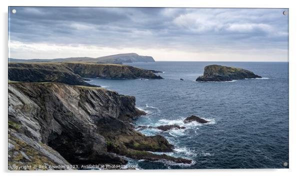 Wild and Rugged Shetland Coastline Acrylic by Rick Bowden