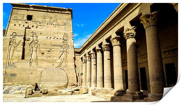 Magnificent Philae Temple Print by Adelaide Lin