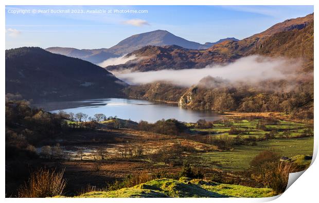 Snowdonia Landscape Nant Gwynant Wales Print by Pearl Bucknall