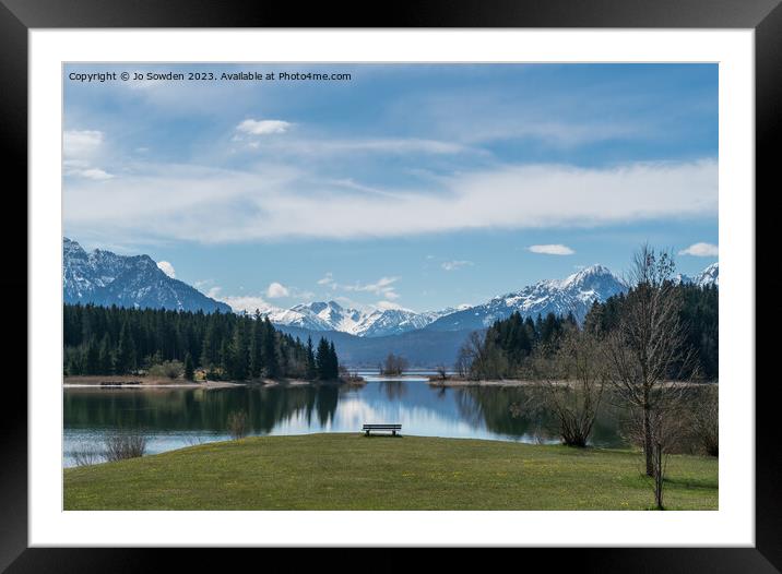 Lake Forggensee, Germany Framed Mounted Print by Jo Sowden