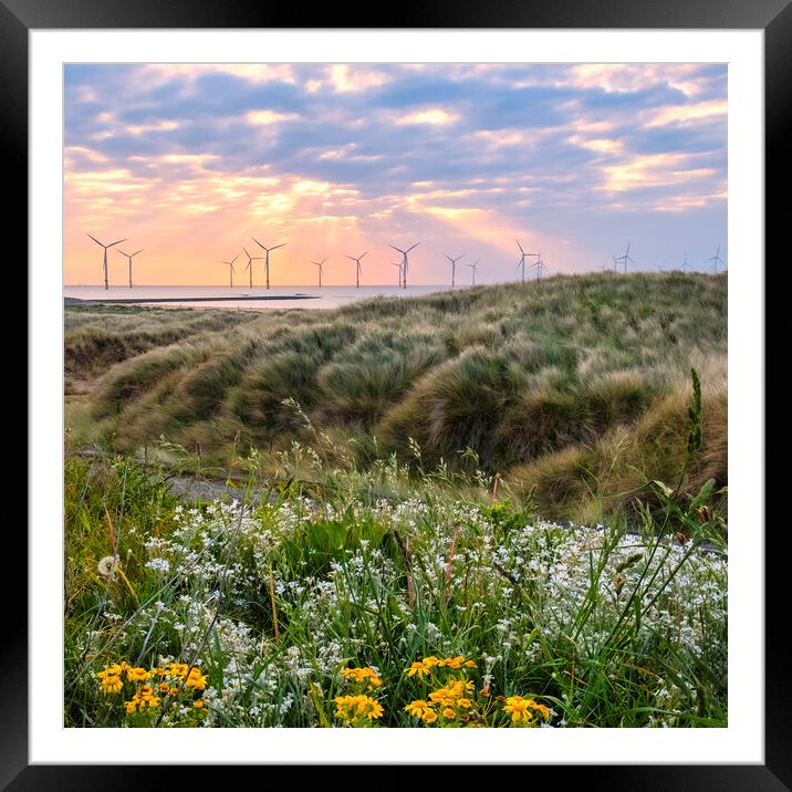 South Gare Sunrise near Redcar Framed Mounted Print by Tim Hill