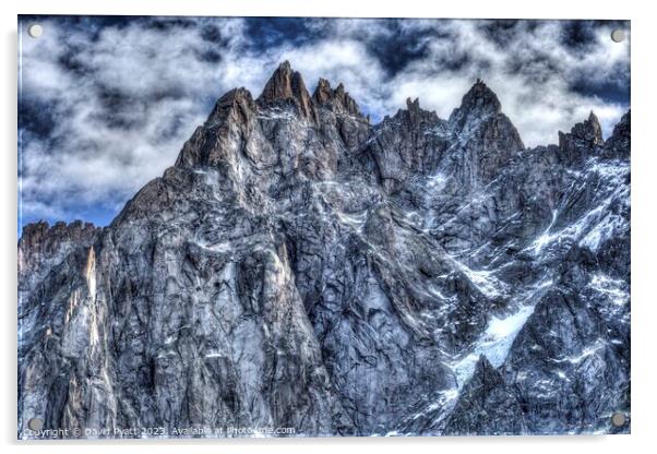 French Alps Chamonix Vista Acrylic by David Pyatt