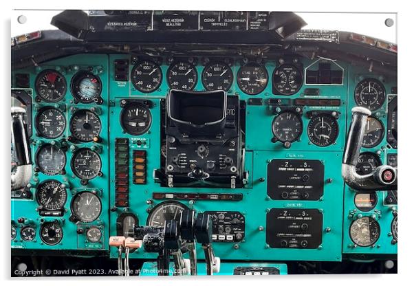 Tupolev TU-154 Cockpit Panel Acrylic by David Pyatt