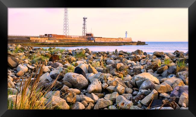 South Gare Lighthouse: Gateway to the River Tees Framed Print by Tim Hill