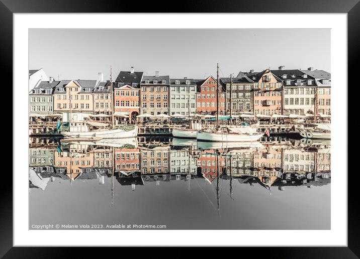 COPENHAGEN VINTAGE Nyhavn in the morning Framed Mounted Print by Melanie Viola
