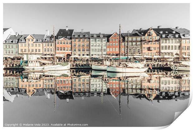 COPENHAGEN VINTAGE Nyhavn in the morning Print by Melanie Viola