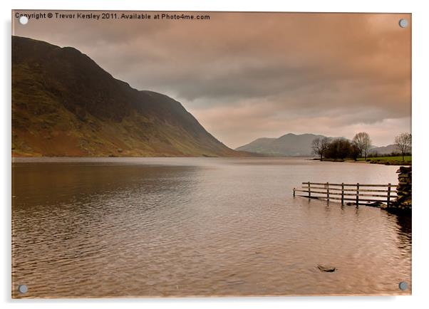Morning at Buttermere Acrylic by Trevor Kersley RIP