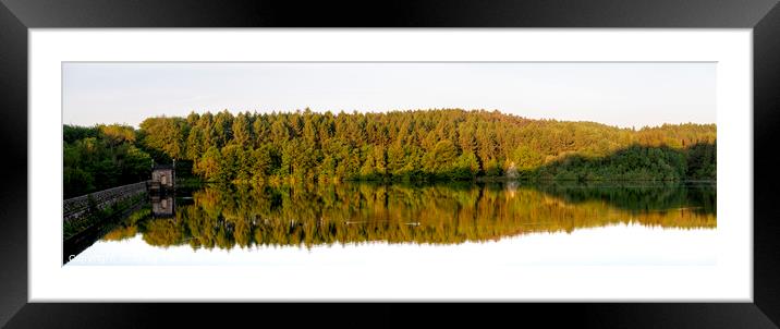 Linacre Reservoirs Reflection   Framed Mounted Print by Craig Yates