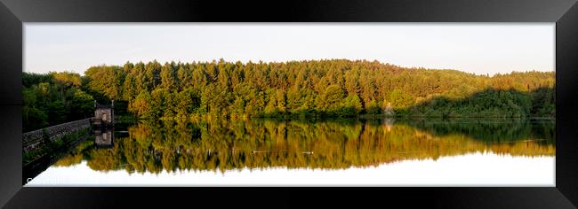 Linacre Reservoirs Reflection   Framed Print by Craig Yates