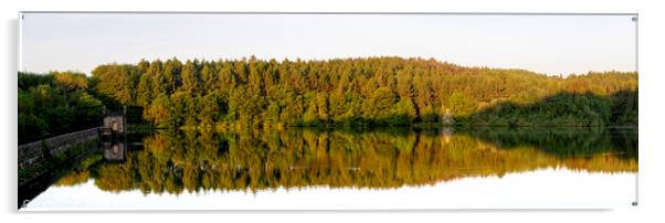 Linacre Reservoirs Reflection   Acrylic by Craig Yates