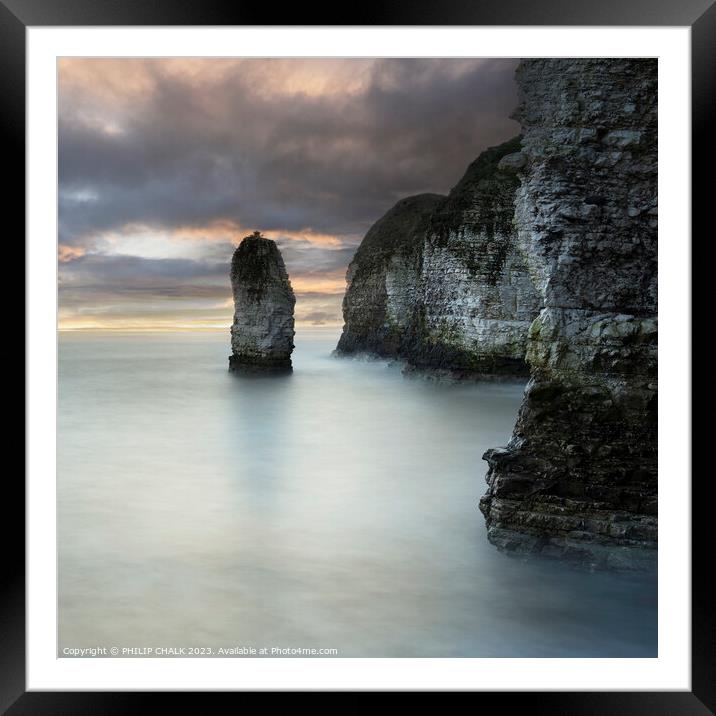 Flamborough sea stack 893  Framed Mounted Print by PHILIP CHALK