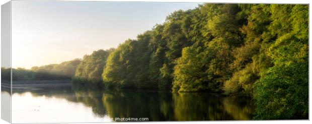 Linacre Lower Reservoir Early Morning Light. Canvas Print by Craig Yates