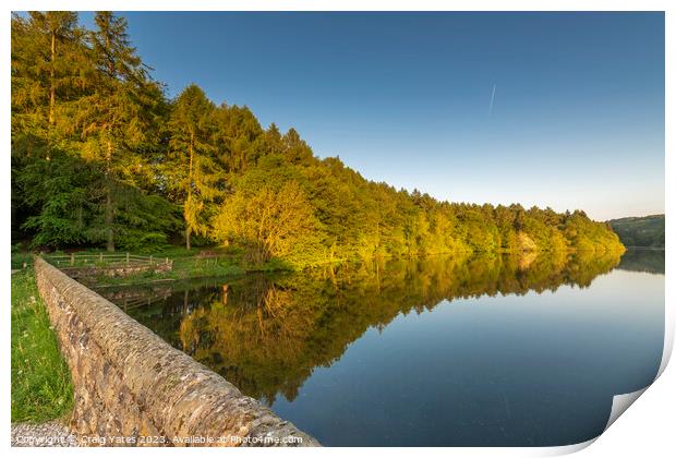 Linacre Reservoirs Reflection. Print by Craig Yates