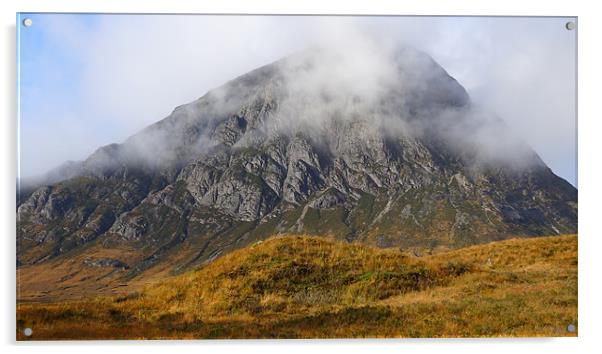 Misty Mountain Top, Glen Coe. Acrylic by Greg Osborne